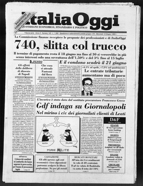 Italia oggi : quotidiano di economia finanza e politica